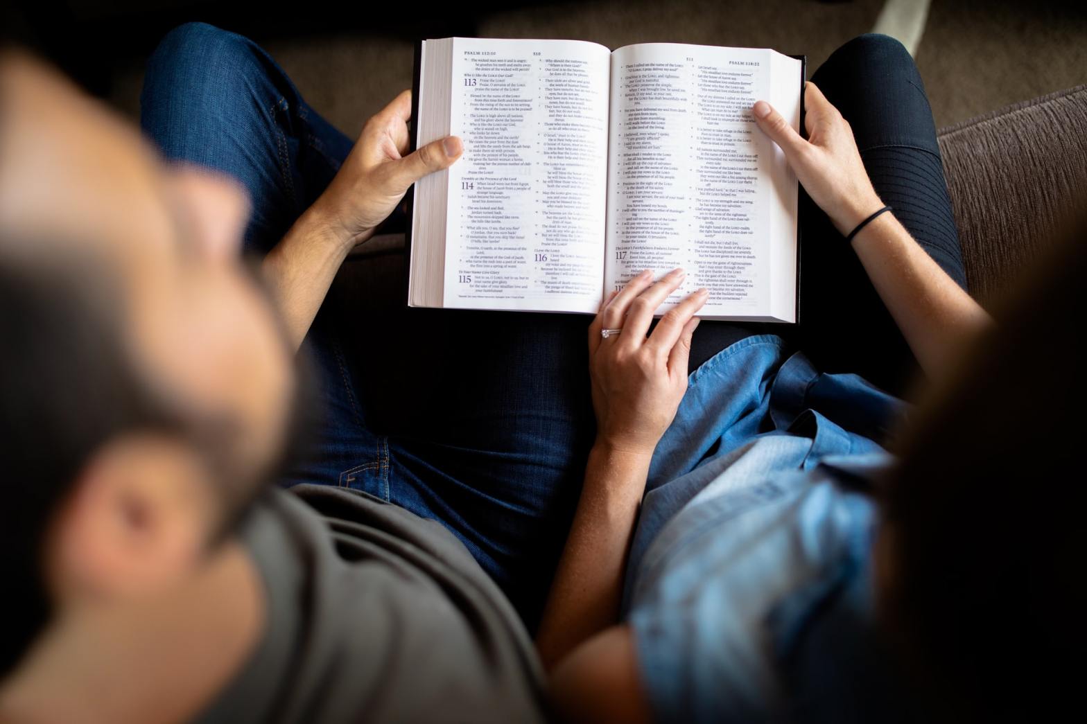 Couple reading the Bible