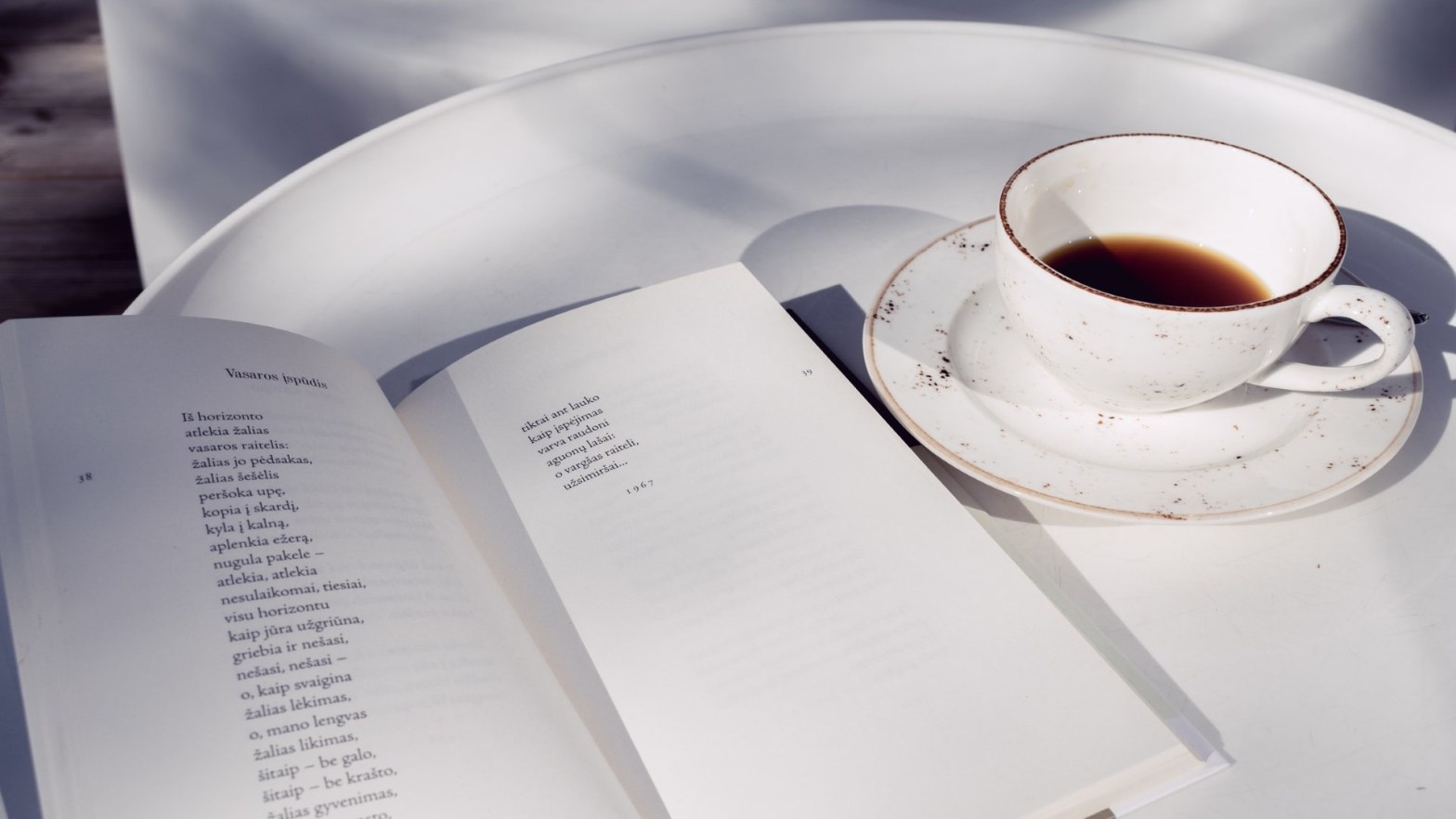 Book and coffee