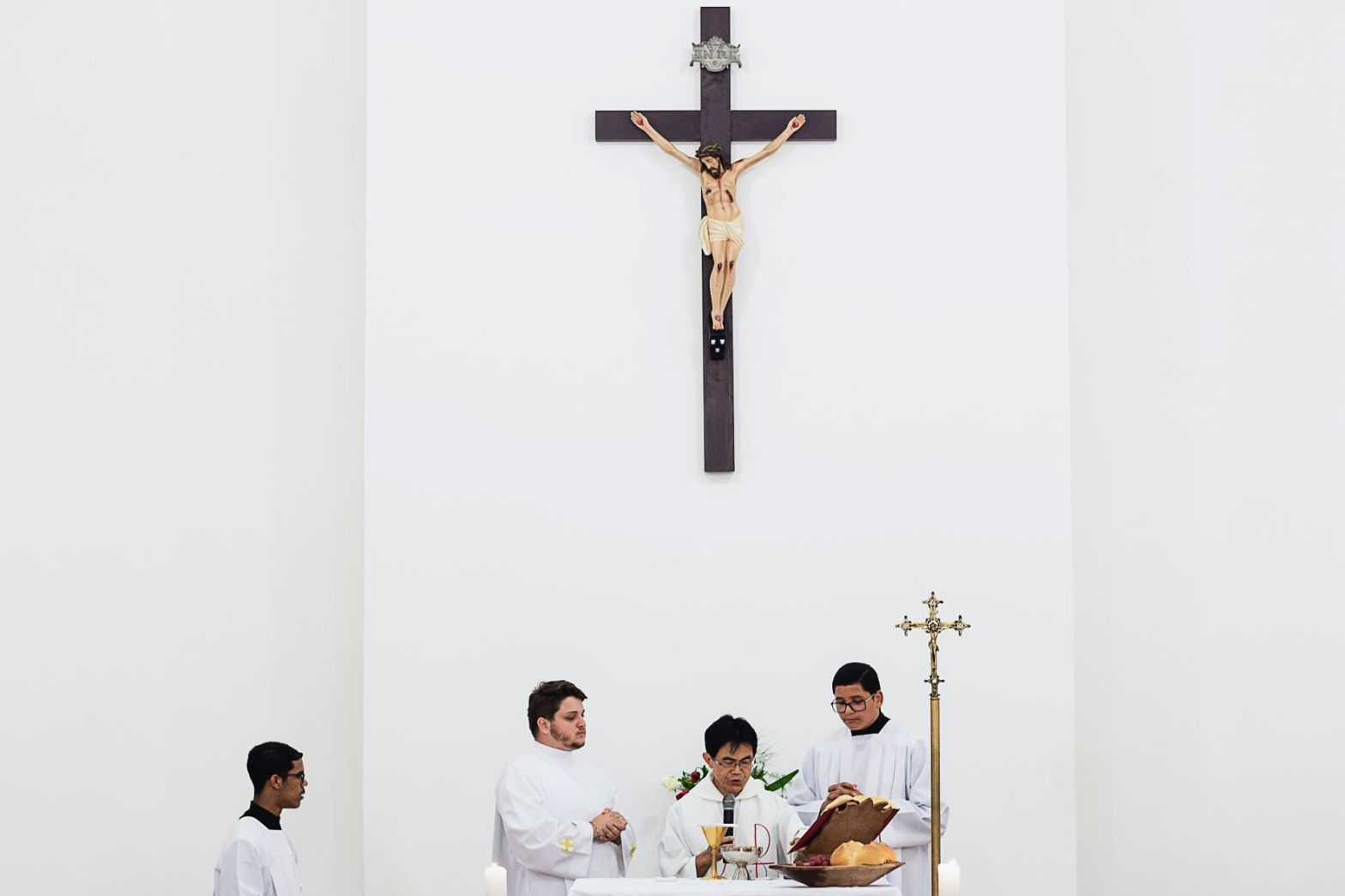 Mass Below the Crucifix